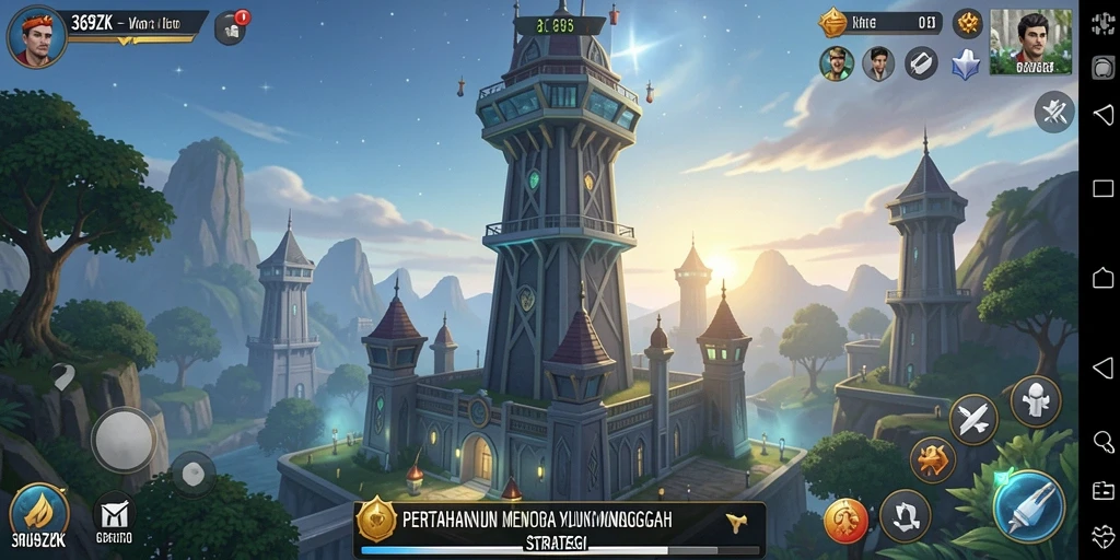 Tampilan gameplay seru dari 369ZK dengan pertahanan menara yang tangguh.