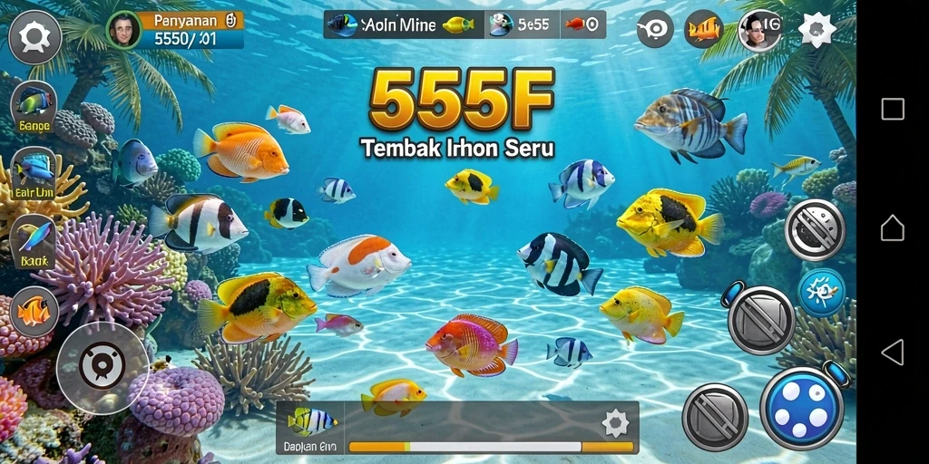 Tampilan gameplay Tembak Ikan yang memukau dan menantang.