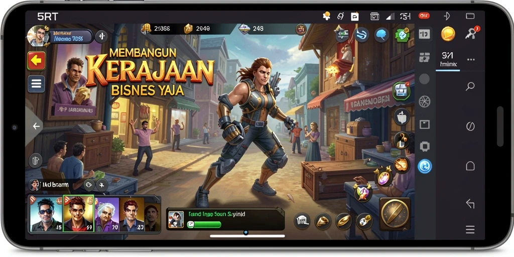 Tangkapan layar menunjukkan gameplay seru dalam 5RT.
