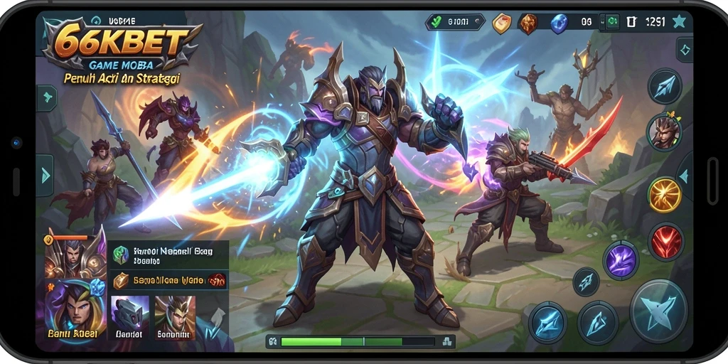Screenshot gameplay seru dari 66KBET dalam aksi MOBA.