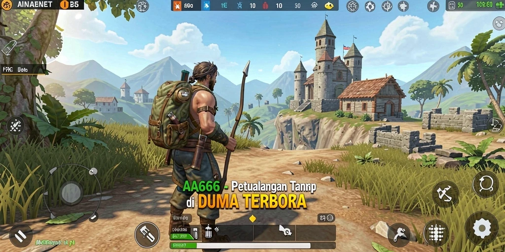 Gameplay seru dalam dunia terbuka yang luas di AA666.