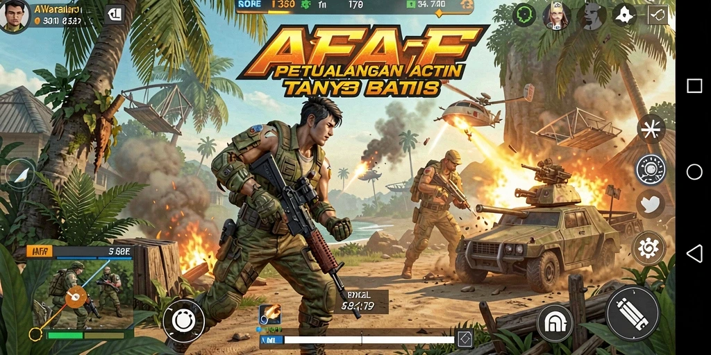 Tampilan gameplay AFAF yang mendebarkan dengan aksi penuh energi.