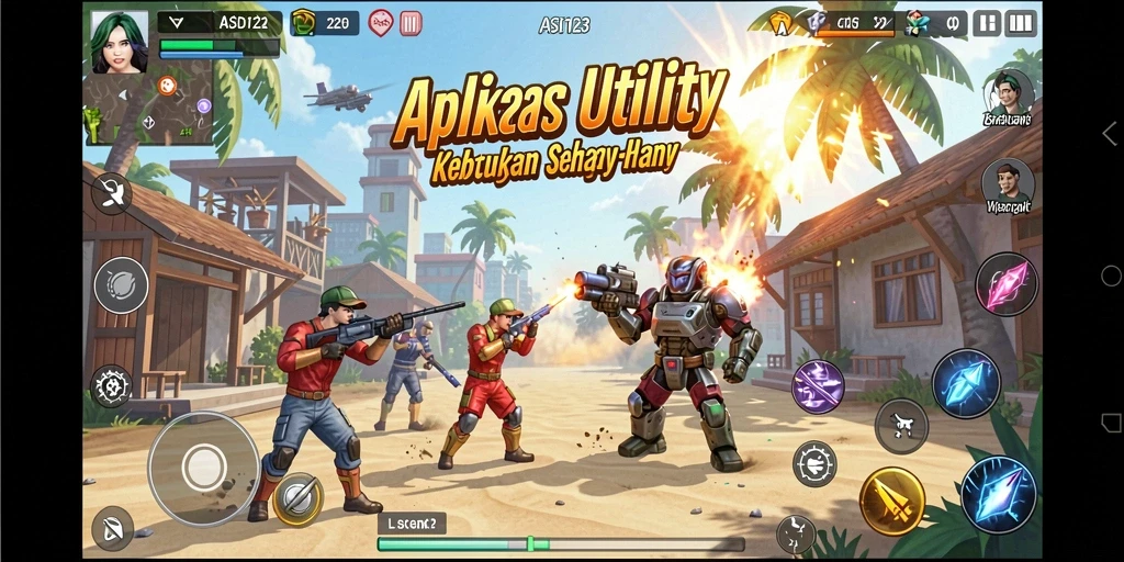Tampilan screenshot utama dari gameplay Utility ASD123.