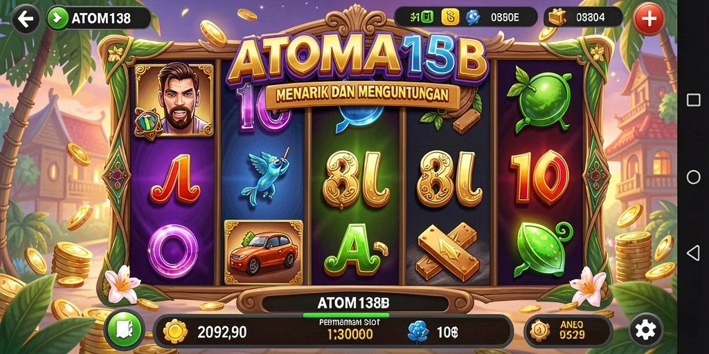 Tampilan gameplay Slot ATOM138 yang seru dan menarik.