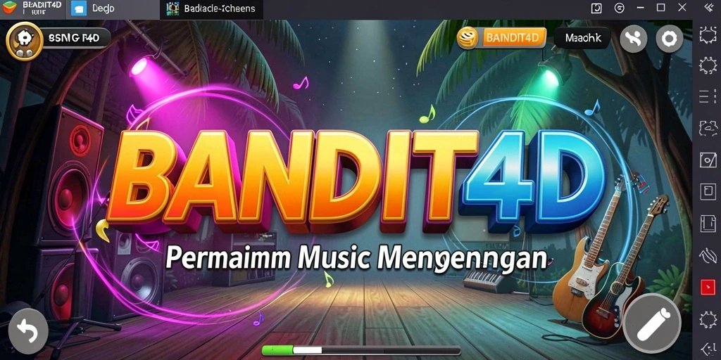 Tampilan gameplay BANDIT4D yang penuh warna dan interaktif.