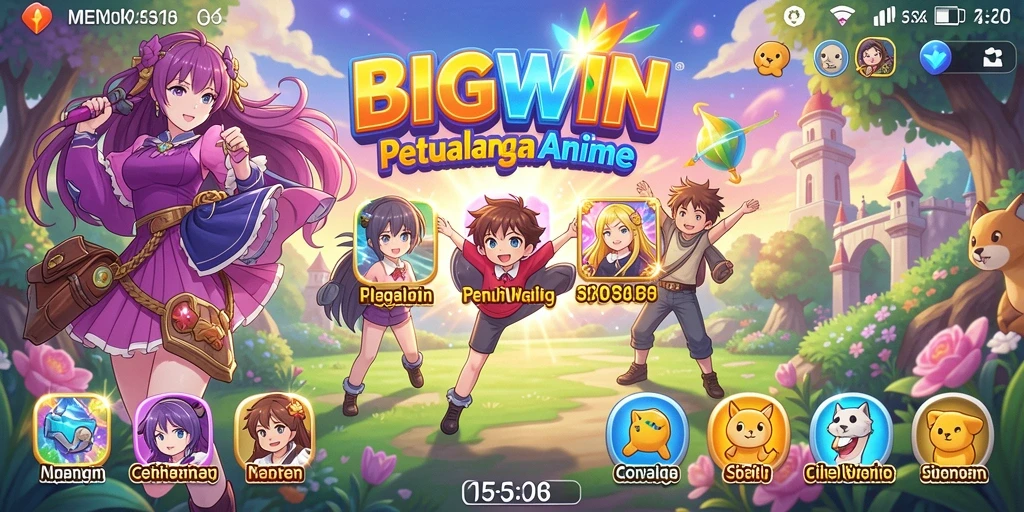 Tampak aksi karakter Anime dalam permainan BIGWIN yang mengasyikkan.