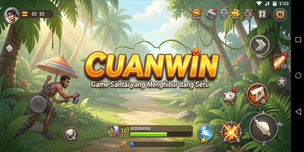 Tampilan gameplay CUANWIN yang santai dan menghibur.