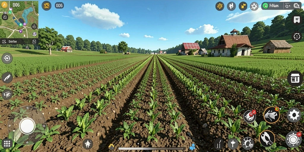 Gameplay D06 menampilkan aktivitas bertani yang menyenangkan dan interaktif.