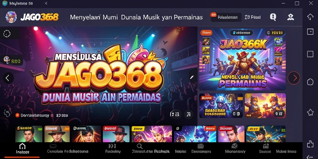 Tampilan permainan JAGO368 dengan berbagai tantangan musik menarik.
