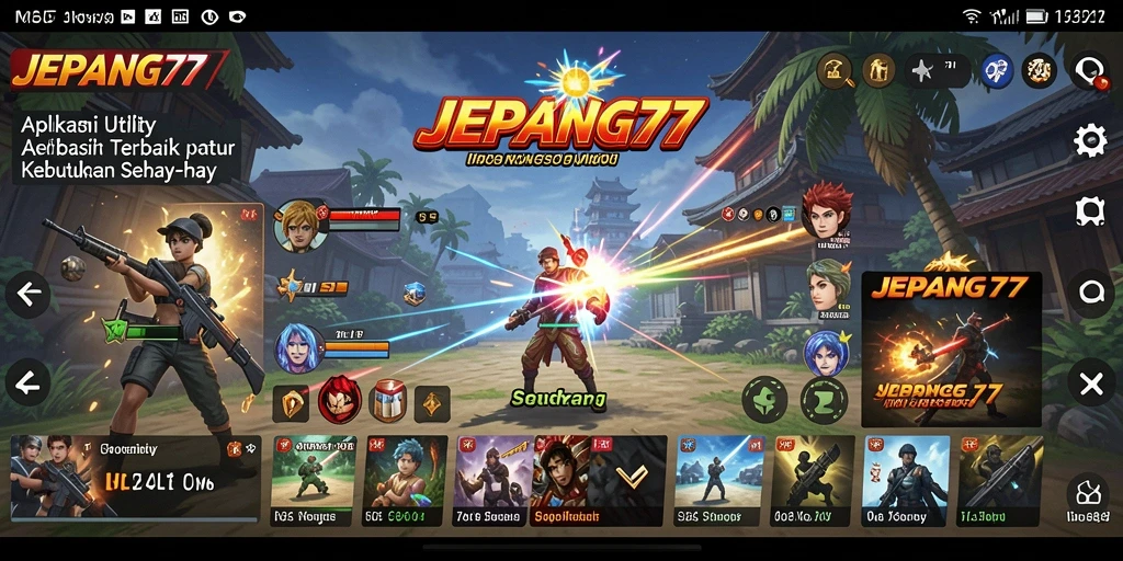 Tampilan utama aplikasi JEPANG77 dengan fungsi Utility yang lengkap.