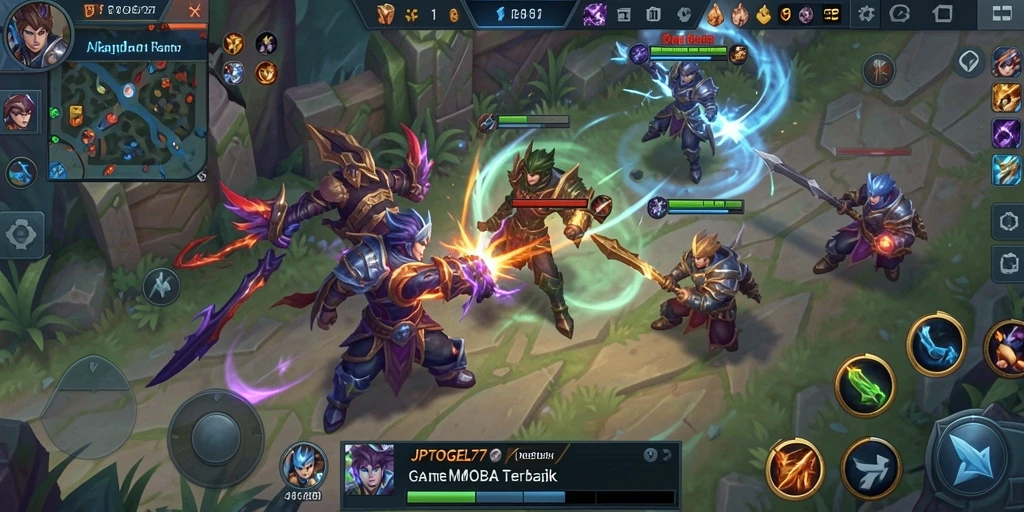Tampilan gameplay seru dari JPTOGEL77 di arena MOBA.