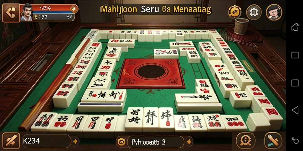 Screenshot K234 menampilkan gameplay Mahjong yang seru dan menantang.