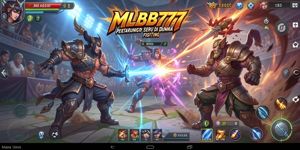 Tangkapan layar gameplay MLBB777 menampilkan pertarungan yang mendebarkan.