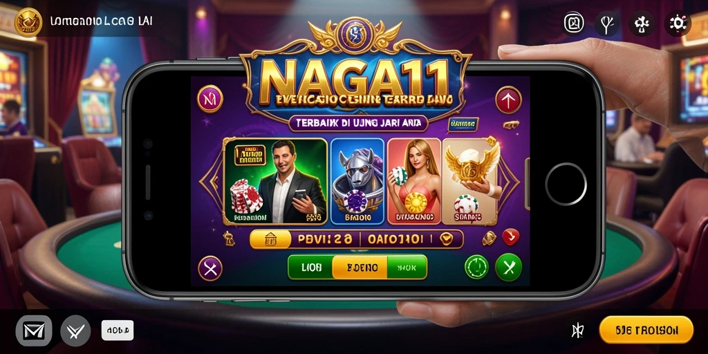 Screenshot gameplay NAGA11 menunjukkan dealer yang berinteraksi dengan pemain secara langsung.