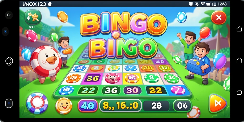 Tampilan gameplay seru di NOX123 dengan bingo yang menarik.