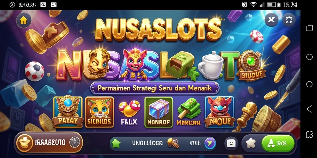 Tangkapan layar gameplay NUSASLOTS menampilkan pertarungan strategi yang intens.