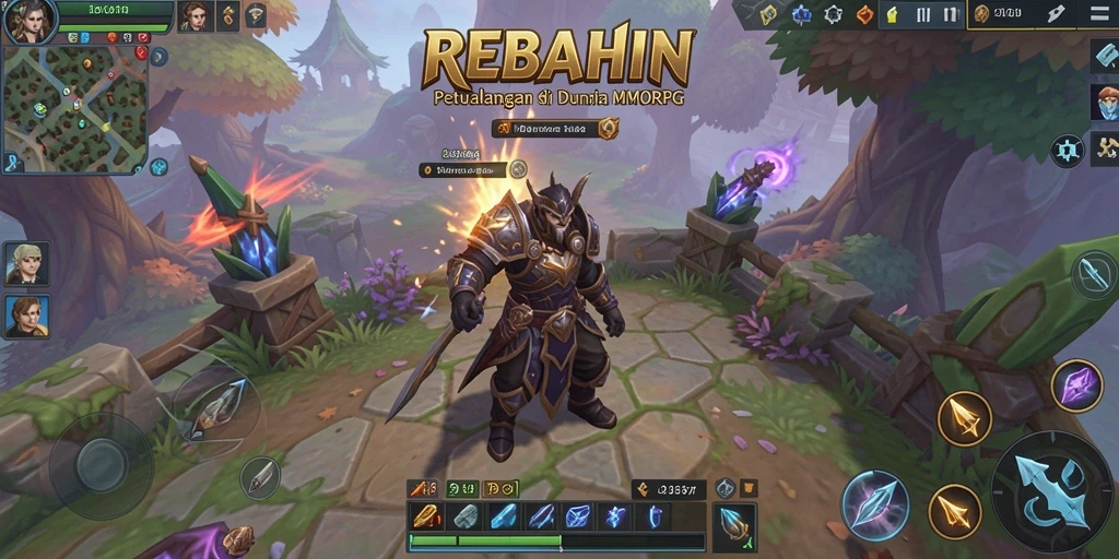 Gameplay mendebarkan di dunia REBAHIN MMORPG.