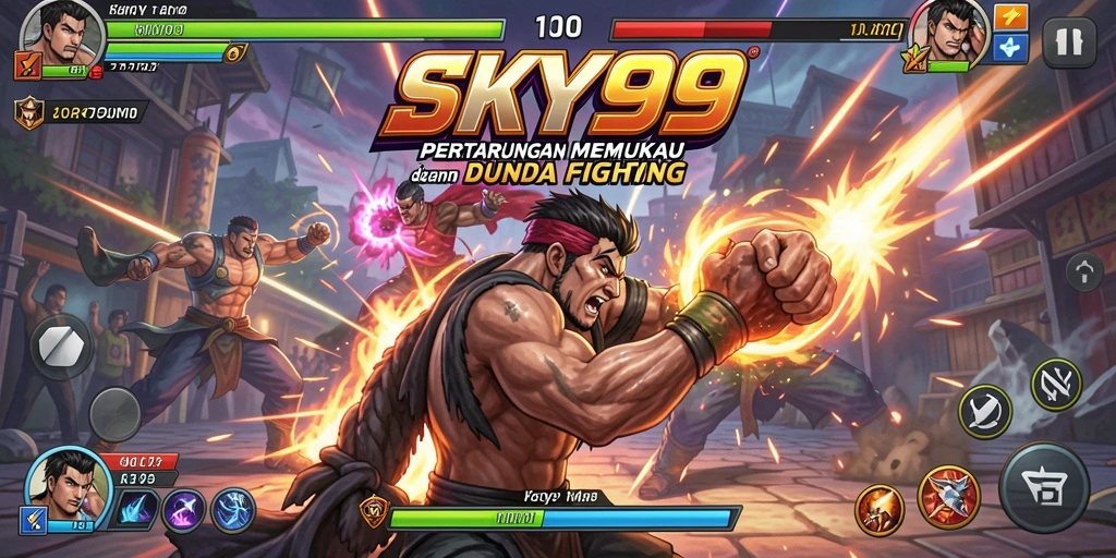 Tampilan aksi seru dalam permainan Fighting SKY99.