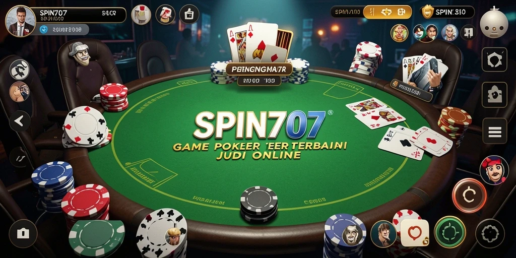 Tampilan menakjubkan dari gameplay poker di SPIN707.