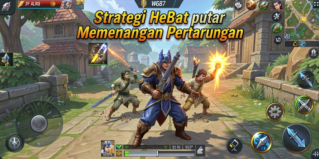 Gameplay WG87 menampilkan pertempuran strategi yang intens dan mendebarkan.
