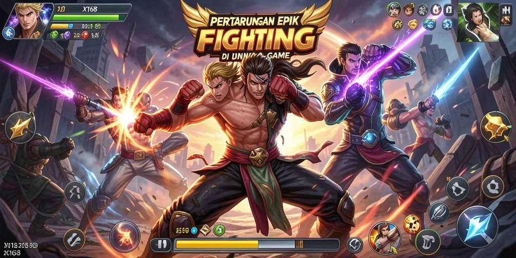 X168 menampilkan aksi pertarungan yang seru dan menegangkan.