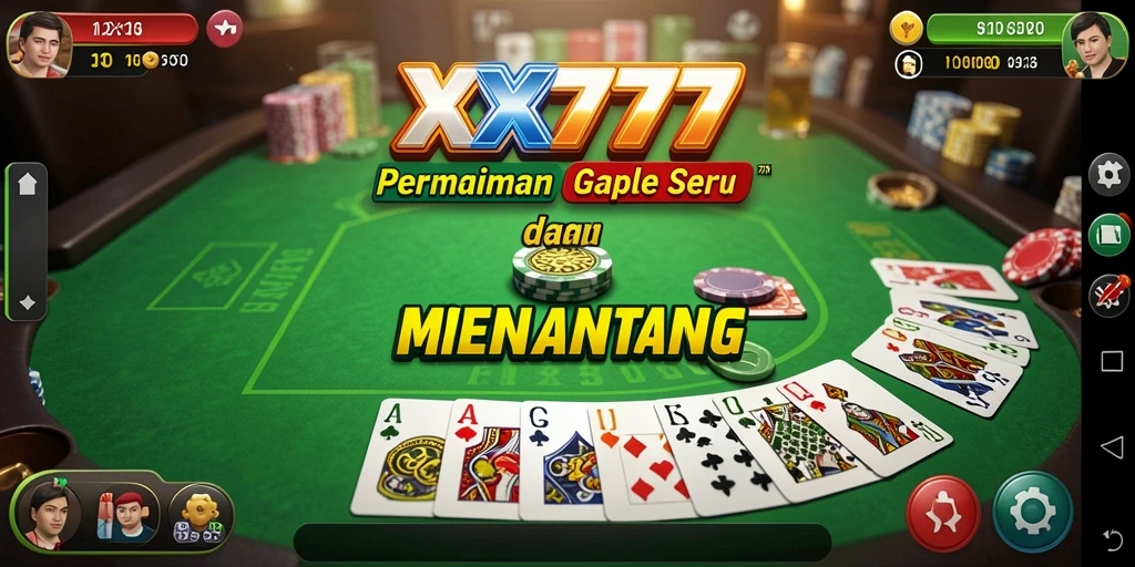 Tampilan gameplay seru dari aplikasi Gaple XXX777.